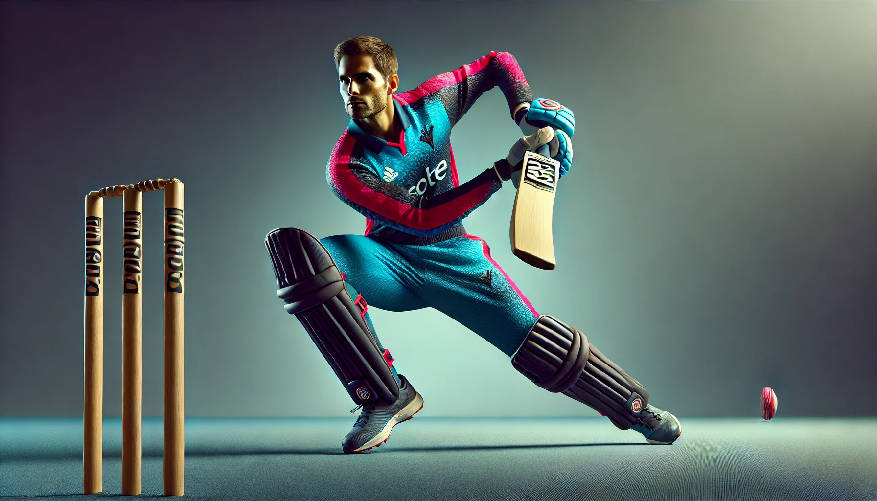 Cricket player sprinting